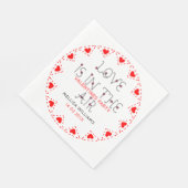 愛は空気の中にあるタイポグラフィデザイン スタンダードランチョンナプキン (角)