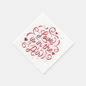 愛は空気の中にあるハートパーティー紙ナプキンス スタンダードカクテルナプキン (角)