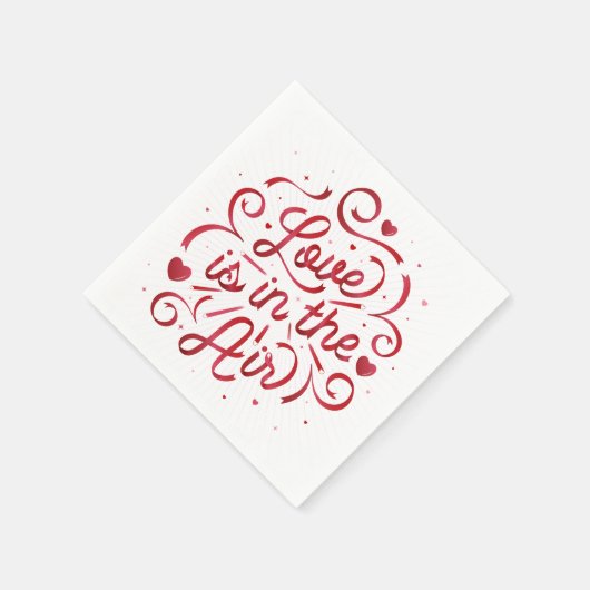 愛は空気の中にあるハートパーティー紙ナプキンス スタンダードカクテルナプキン (角)