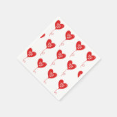 愛は空気の中にあるハート スタンダードカクテルナプキン (角)