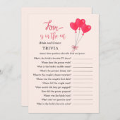 愛は空気の中にあるハートTRIVIAシャワーゲーム 招待状 (正面/裏面)