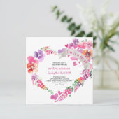 愛は空気の中にあるフローラハートベビーシャワー 招待状 (スタンド正面)