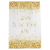 愛は空気の中にある文字&金ゴールドグリッター ミディアムペーパーバッグ (裏面)