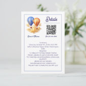 愛は空気の中にある熱気球の旅結婚行 エンクロージャーカード (スタンド正面)