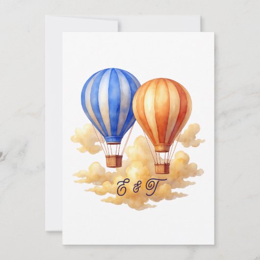 愛は空気の中にある熱気球の旅結婚行 セーブザデート (裏面)