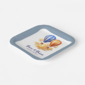 愛は空気の中にある熱気球の旅結婚行 ペーパープレート (傾斜あり)