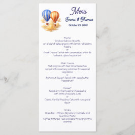 愛は空気の中にある熱気球の旅結婚行 メニュー