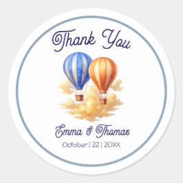 愛は空気の中にある熱気球の旅結婚行 ラウンドシール