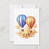 愛は空気の中にある熱気球の旅結婚行 出欠カード (裏面)