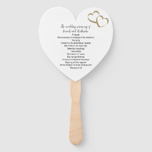 愛は空気の中にある結婚式 プログラム ハンドファン (裏面)