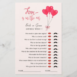 愛は空気の中にある誰がシャワーのゲーム