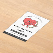 愛は空気の中にある：バレンタインデーのために私たちに参加 アクリル招待状 (レイダウン)