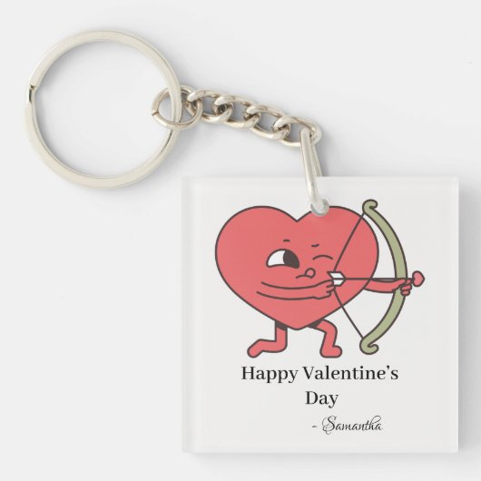 愛は空気の中にある:バレンタインデーのために私たちに参加 キーホルダー (正面)