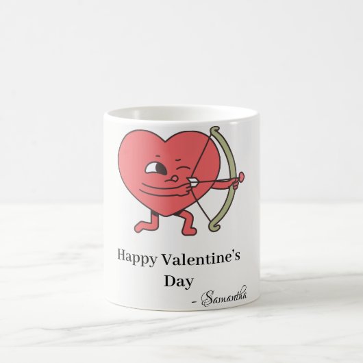 愛は空気の中にある：バレンタインデーのために私たちに参加 コーヒーマグカップ (中央)