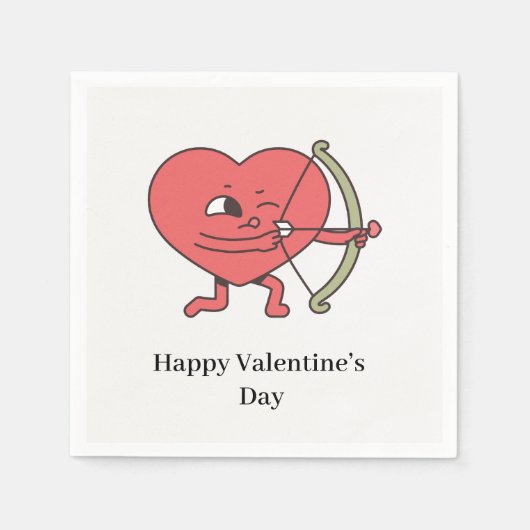 愛は空気の中にある：バレンタインデーのために私たちに参加 スタンダードカクテルナプキン (正面)