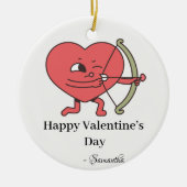 愛は空気の中にある：バレンタインデーのために私たちに参加 セラミックオーナメント (正面)