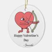 愛は空気の中にある：バレンタインデーのために私たちに参加 セラミックオーナメント (左)