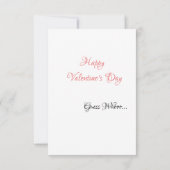 愛は空気の中にある:バレンタインデーのために私たちに参加 出欠カード (裏面)