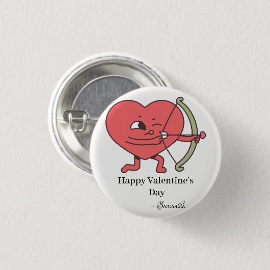 愛は空気の中にある:バレンタインデーのために私たちに参加 缶バッジ (正面&裏面)