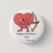 愛は空気の中にある:バレンタインデーのために私たちに参加 缶バッジ (正面)