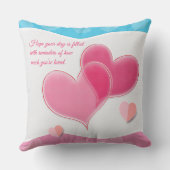 "愛は空気の中にある!"美しい愛かわいい羊 クッション (裏面)