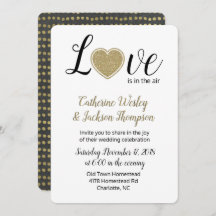 愛は空気の結婚式招待状