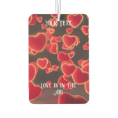 愛は空気の赤いハート カーエアーフレッシュナー (裏面)