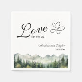 愛は空気エレガントな結婚式に スタンダードカクテルナプキン (正面)