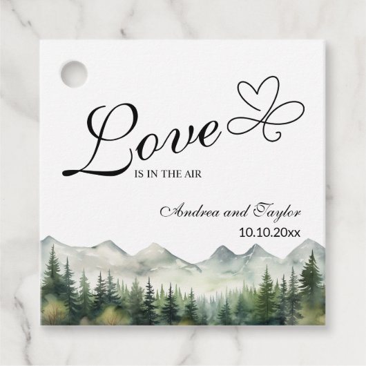 愛は空気エレガントな結婚式に フェイバータグ (正面)