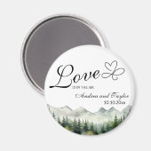 愛は空気エレガントな結婚式の好意にある マグネット (正面/裏面)