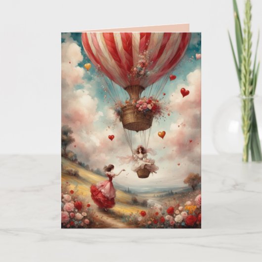 愛は空気バレンタインのグリーティングカードに サンキューカード (正面)