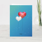 愛は空気バレンタインの気球グリーティングカードに入っている シーズンカード (裏面)