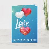 愛は空気バレンタインの気球グリーティングカードに入っている シーズンカード (正面)