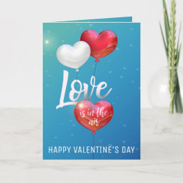 愛は空気バレンタインの気球グリーティングカードに入っている シーズンカード