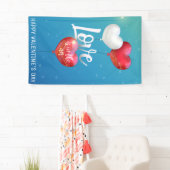 愛は空気バレンタインの気球-旗にあります 横断幕 (インサイチュ)