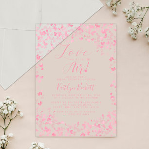 愛は空気バレンタインデーブライダルシャワー アクリル招待状