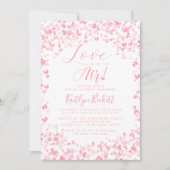 愛は空気バレンタインデーブライダルシャワー 招待状 (正面)