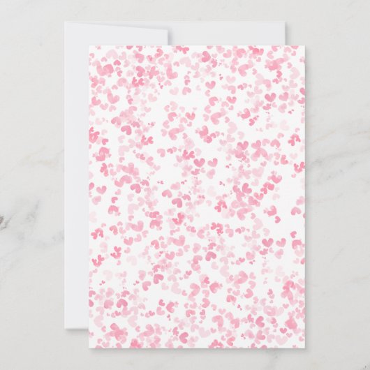 愛は空気バレンタインデーブライダルシャワー 招待状 (裏面)