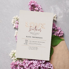 愛は空気バレンタインデーブライダルシャワー 箔招待状