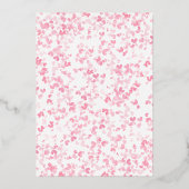 愛は空気バレンタインデーブライダルシャワー 箔招待状 (裏面)