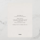 愛は空気バレンタインデーブライダルシャワー 箔招待状 (裏面)