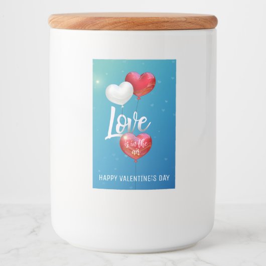 愛は空気バレンタイン風船にある – 食品ラベル フードラベル (正面)