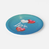 愛は空気バレンタイン風船紙プレート ペーパープレート (アングル)