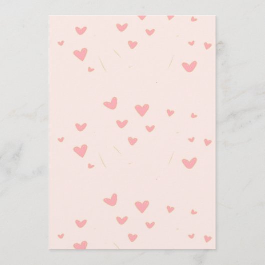 愛は空気ピンクのハート アドバイスカード (正面)