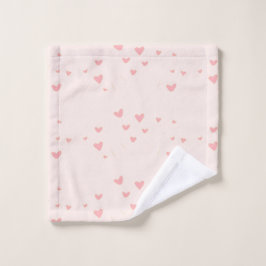 愛は空気ピンクのハート ウォッシュタオル