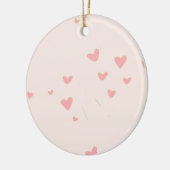 愛は空気ピンクのハート セラミックオーナメント (左)