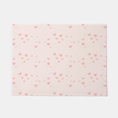 愛は空気ピンクのハート ドアマット (正面)