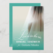 愛は空気ブライダルシャワー|の真新しいグラデーションのにあります 招待状 (正面/裏面)