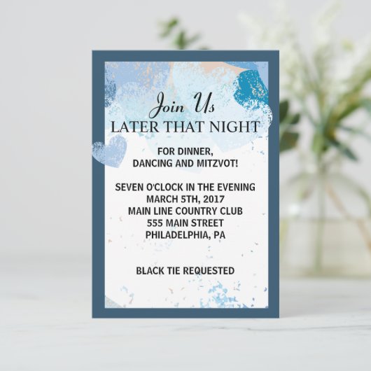 愛は空気ユダヤ人の結婚式のレセプションカードにある 招待状 (スタンド正面)