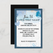 愛は空気ユダヤ人の結婚式のレセプションカードにある 招待状 (正面/裏面)